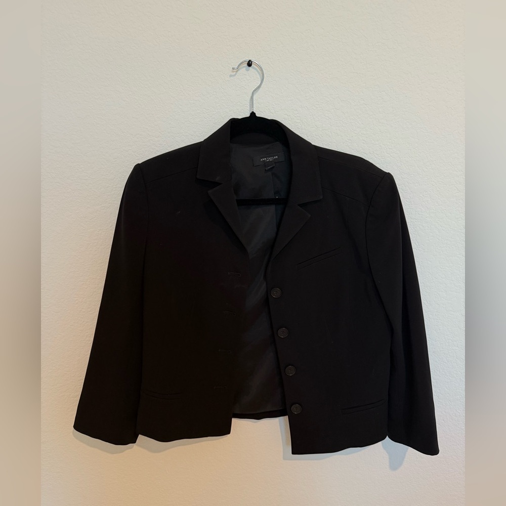 Ann Taylor Classic Black Crop Blazer